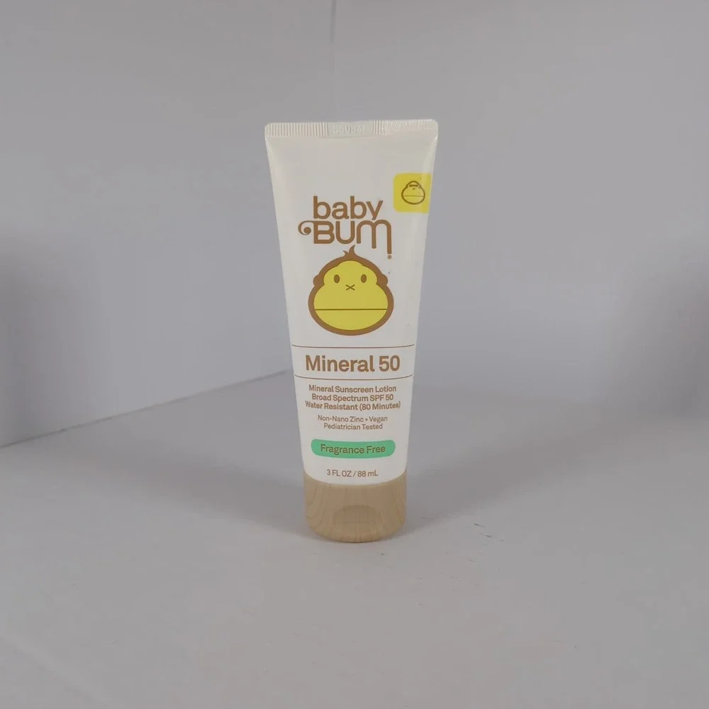 Baby Bum Mineral 50 Broad Spectrum Sunscreen Fragrance Free Water‎ Resistant 3oz